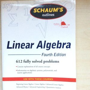 Linear Algebra (Schaum's Outline) By Seymour Lipschutz