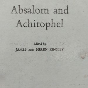 DRYDEN Absalom and Achitophel