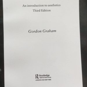 PHILOSOPHY OF THE ARTS An introduction to aesthetics (17R)